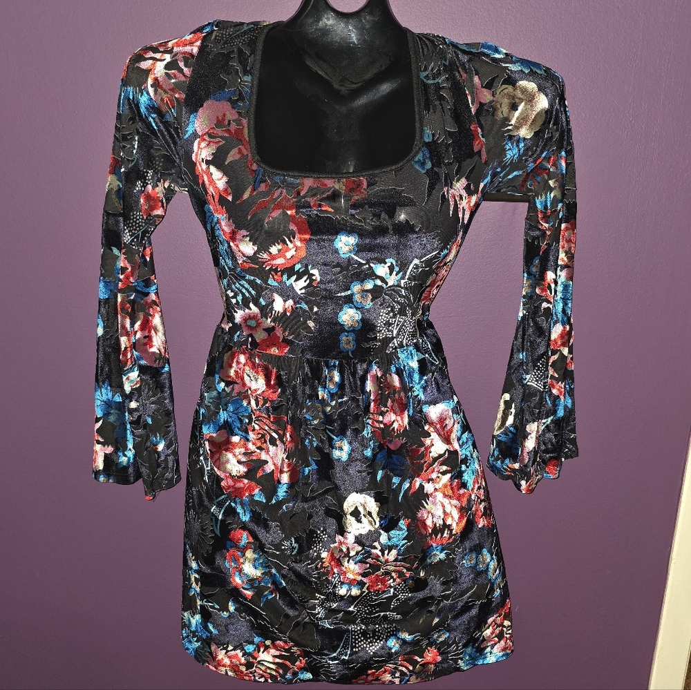 Vibrant Floral Long Sleeve Dress